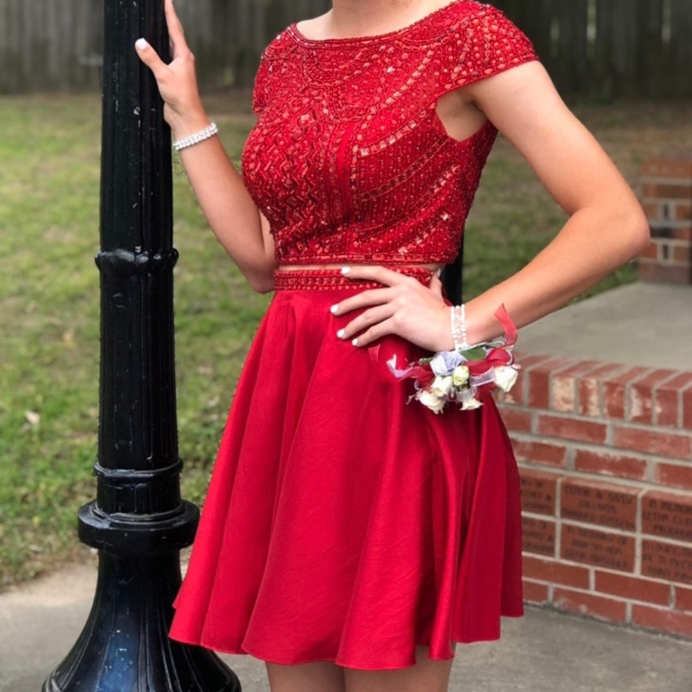 Sherri Hill Red Formal Dress